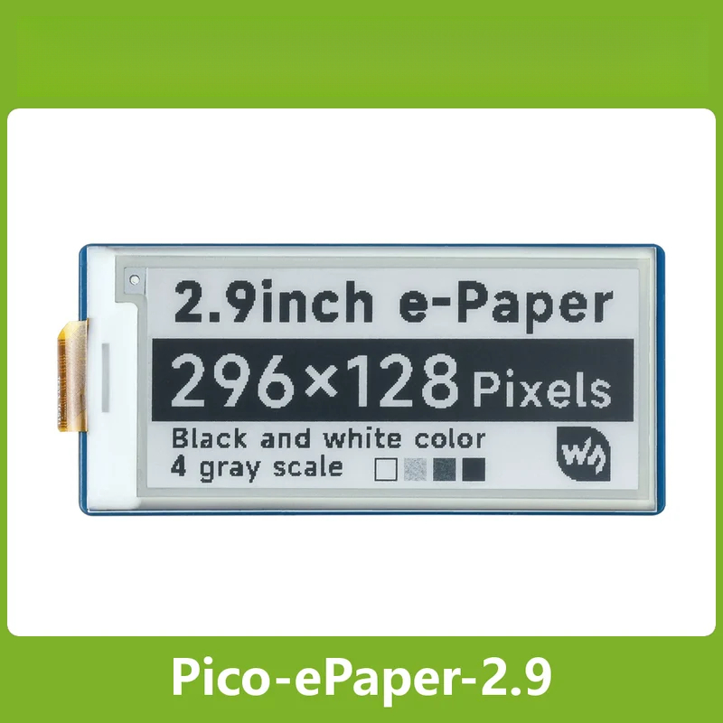 Display Epaper 2.9 - Raspberry Pi Pico için 2.9 inç