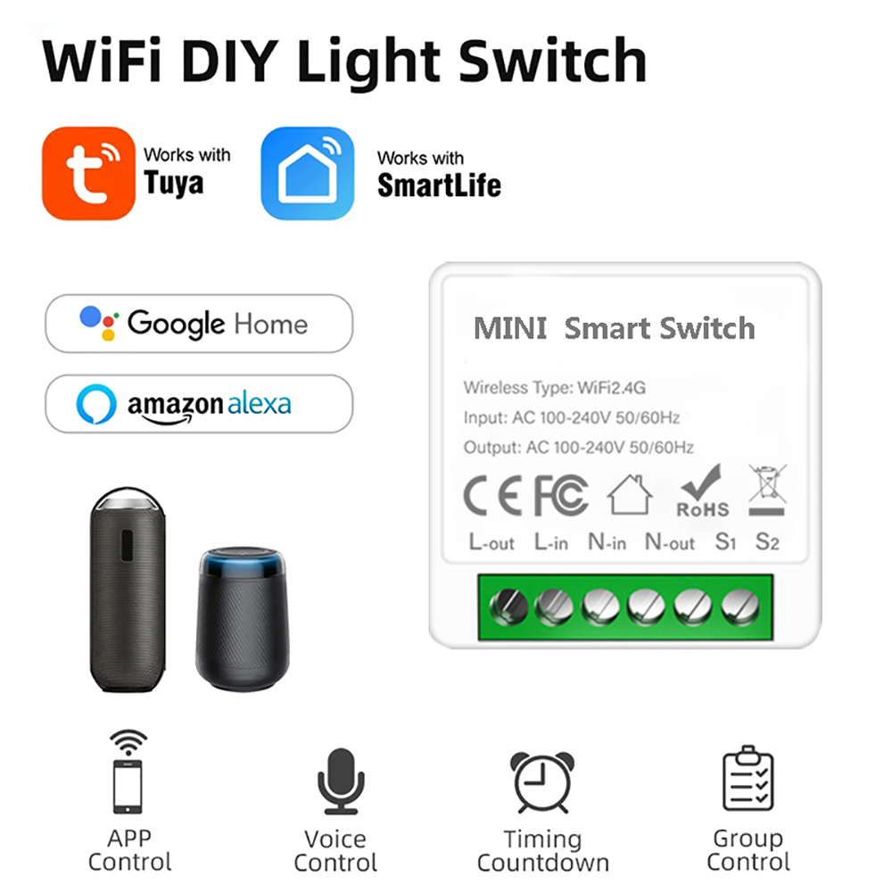 Smart Home Automation Diy - 2 Yollu Kontrol Tuya Mini 16A