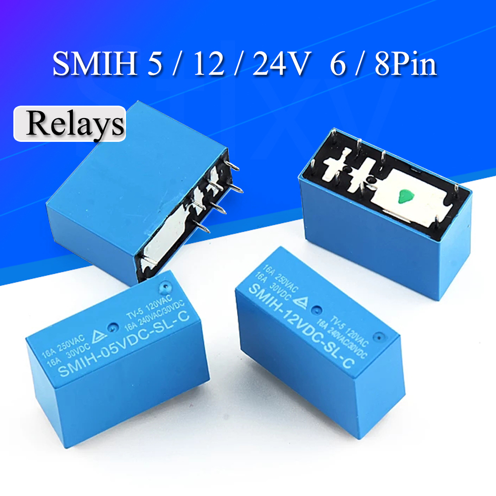 Shelly Relay Module - 2-20 adet 5v 12v 24v SMIH-05VDC-SL-C